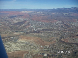 aerial --Virgin River and I-15 in Arizona