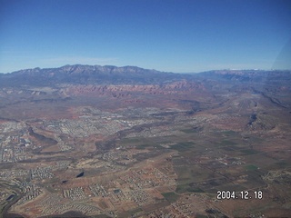 aerial --Virgin River and I-15 in Arizona