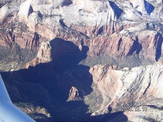 aerial -- Zion National Park -- Angel's Landing and Observation Point