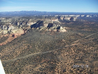 aerial -- Zion National Park -- Checkerboard Mesa area