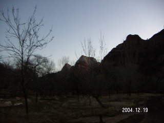 Zion National Park -- pre-dawn silhouette