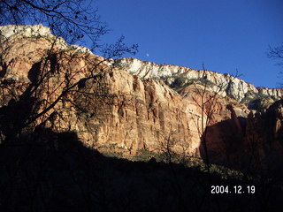 Zion National Park -- moon over high rocks (very small)