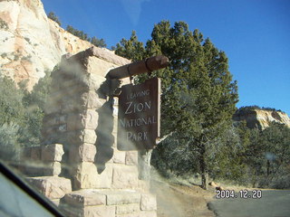 Zion National Park -- leaving