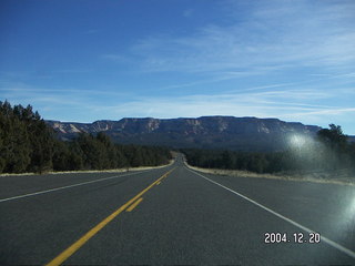 drive from Zion to Kanab -- road to Kanab