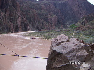 Grand Canyon -- Adam at the Black Bridge tunnel -- South Kaibab