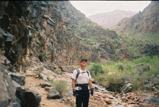 Grand Canyon -- Greg and Adam at South Kaibab trailhead