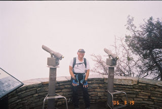 Grand Canyon -- Bright Angel trailhead -- tired Adam