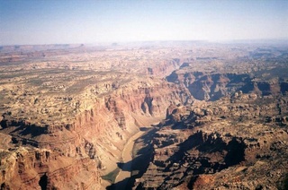 Colorado River canyon - aerial