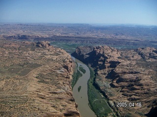 Colorado River near Moab -- aerial