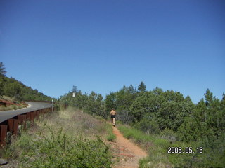 216 5ff. Sedona Airport trail -- Adam running away