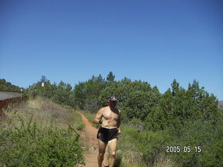 Sedona Airport trail -- Adam running