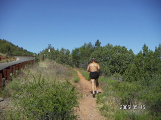 215 5ff. Sedona Airport trail -- Adam running away