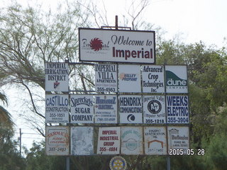 Imperial, California, welcome signs