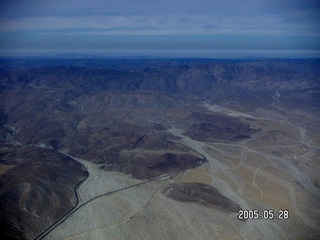 aerial -- mountains east of Julian, California