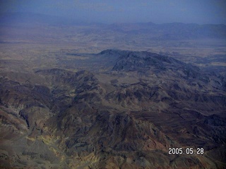 aerial -- mountains east of Julian, California