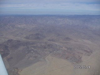 aerial -- mountains east of Julian, California