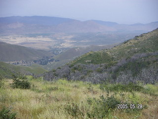 aerial -- mountains east of Julian, California