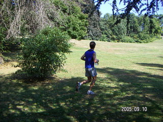 Sedona Airport trail -- Adam running away