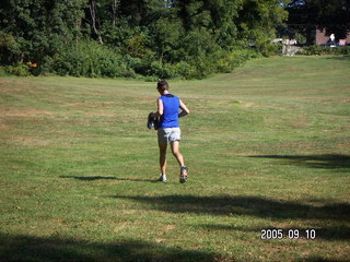 Sedona Airport trail -- Adam running away