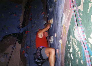 Phoenix Rock Gym -- Adam climbing