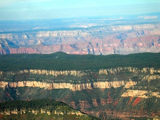 Grand Canyon from a few miles south aerial