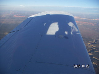 Aerial -- my shadow on my wing