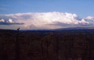 Bryce Canyon -- Sunrise with Navajo Mountain in silhouette
