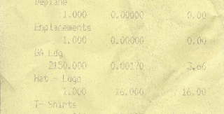 telluride receipt close-up