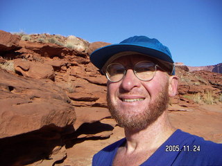 aerial -- Adam flying over Canyonlands