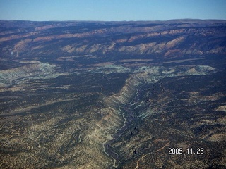 aerial -- Colorado canyon