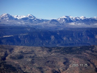 aerial -- Colorado canyon and mountains