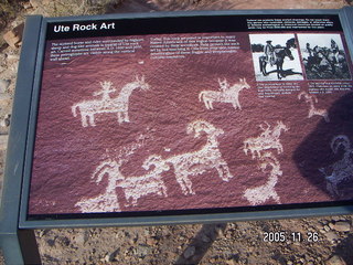 Arches National Park -- Petroglyphs sign