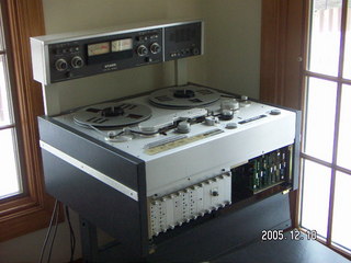 reel-to-reel tapes on shelves