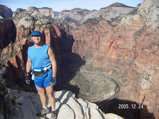 Zion National Park -- Angel's Landing hike -- Adam standing