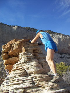 Zion National Park -- Angel's Landing hike -- Adam climbing