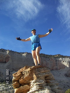 Zion National Park -- Angel's Landing hike -- Adam on top of the rock pile