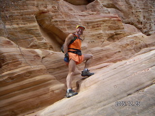 Zion National Park -- Angel's Landing hike -- Adam climbing