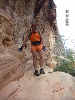 Zion National Park -- Hidden Canyon trail -- Adam