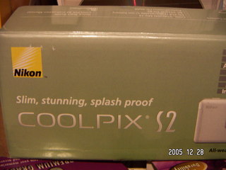 My new Nikon Coolpix S2 box