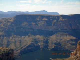 aerial -- from Globe to Roosevelt Lake