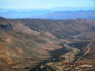 aerial -- from Globe to Roosevelt Lake