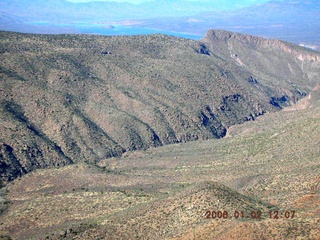 aerial -- from Globe to Roosevelt Lake