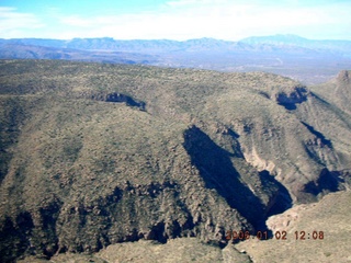 aerial -- from Globe to Roosevelt Lake