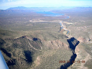 aerial -- from Globe to Roosevelt Lake