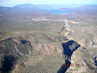 aerial -- from Globe to Roosevelt Lake