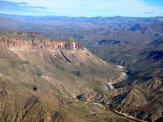 aerial -- from Globe to Roosevelt Lake