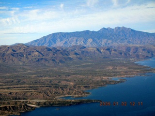 aerial -- from Globe to Roosevelt Lake