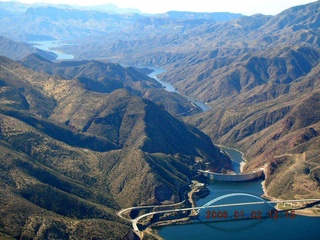 aerial -- from Globe to Roosevelt Lake