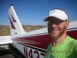 Bagdad Airport -- N4372J and Adam with n4372j hat