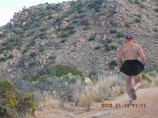 278 5pe. Bagdad -- Coors Lake trail -- Adam running